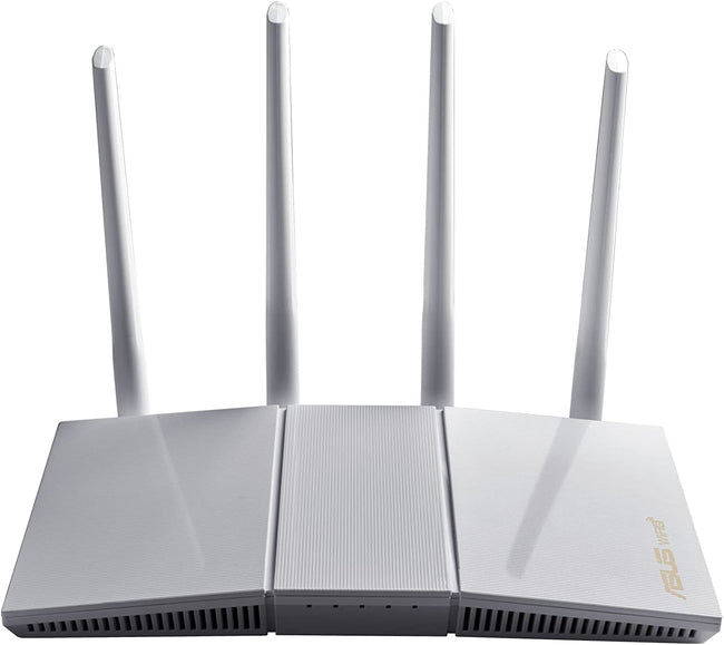 ASUS RT-AX55 AX1800 Dual Band WiFi 6 (802.11ax) Router (White) MU-MIMO OFDMA, AiProtection Classic, Beamforming, 4x Antennas QoS (WIFI6)