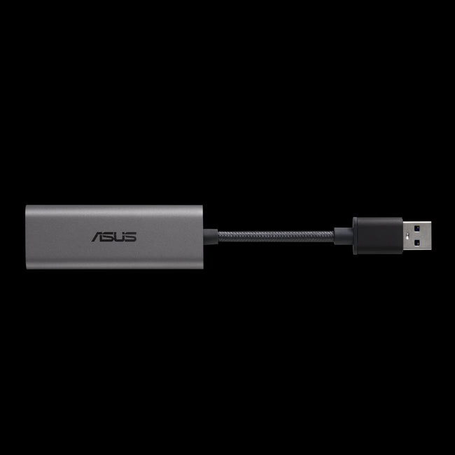 ASUS USB-C2500 USB Type-A 2.5G Base-T Ethernet Adapter, Backward Compatibility of 2.5G/1G/100Mbps, Plug&Play, Aluminium, No Fray Cable ( NIC )