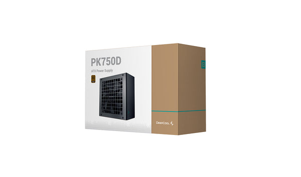 DeepCool PK750D 750W 80+ Bronze Power Supply Unit, 120mm Fan, Taiwan Capacitor, DC to DC, ATX12V V2.4, 100,000 MTBF, 85% Efficiency  5YW