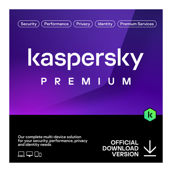 Kaspersky Premium ESD License Pack   (3 Device, 1 Account, 1 Year) Supports PC, Mac, & Mobile