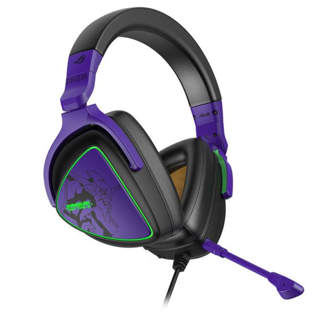 ASUS ROG Delta S EVA Edition Evangelion Wired Headset, Hi-Fi-grade ESS9281 QUAD DAC, RGB, AI Noise Cancelling, USB-A/USB-C, PC/MAC/PS4/5/Nintendo
