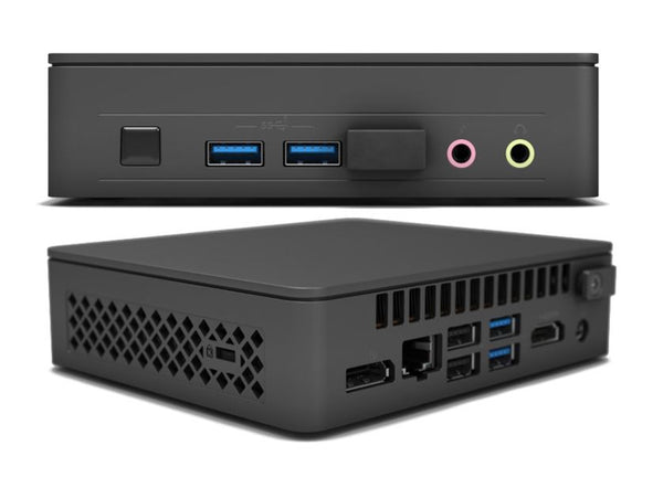 Intel NUC Celeron N4505 2.0GHz 2xDDR4 SODIMM M.2 SSD 2xHDMI 2xDisplays LAN WiFi BT 4xUSB3.0 2xUSB2.0 for Digital Signage POS no cord