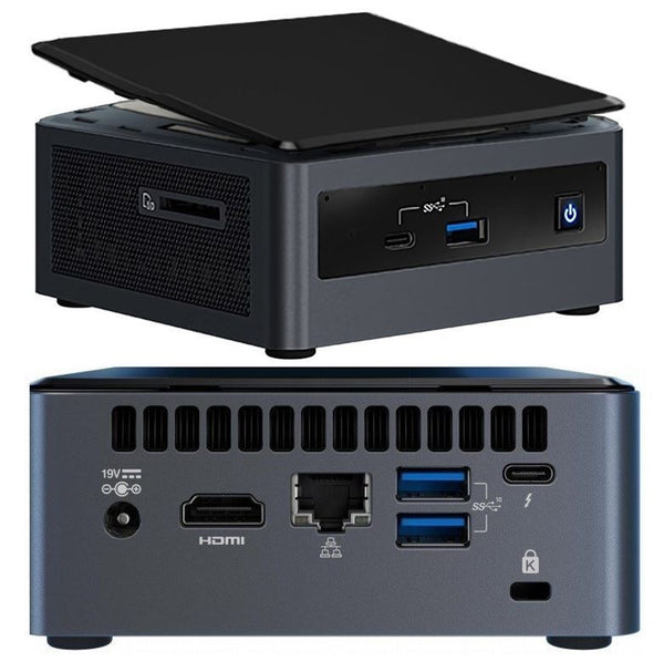 Intel NUC i3-10110U 4.1GHz 2xDDR4 SODIMM 2.5' HDD M.2 PCIe SSD HDMI USB-C DP1.2 3xDisplays GbE LAN WiFi BT no AC cord ~BXNUC10I3FNKN2