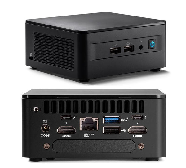 Intel NUC i7-1260P 4.70GHz 2xDDR4 SODIMM 2.5' M.2 SSD Iris Xe Graphics 4xDisplays 2xHDMI 2xDP via USB-C 2xTB4 2.5GbE 4xUSB WiFi6E (LS)