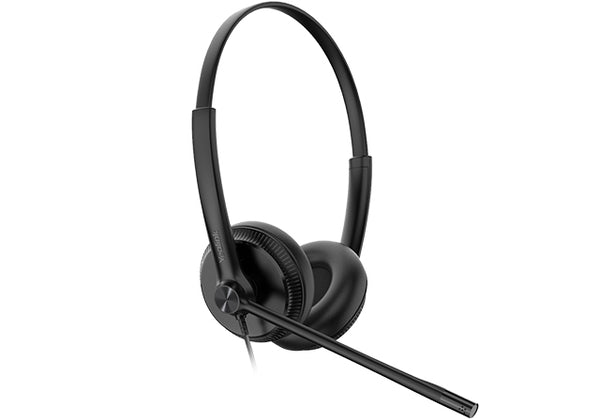 Professional USB wired headset. Dual soft leather earpieces, USB-A & 3.5mm Jack