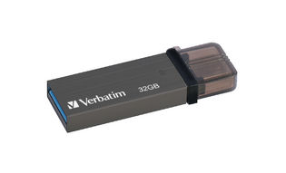 Verbatim Store n Go OTG  Titanium 32GB USB 2.0 Micro USB & USB 3.0 USB Dual Head USB Drive Stick (LS)