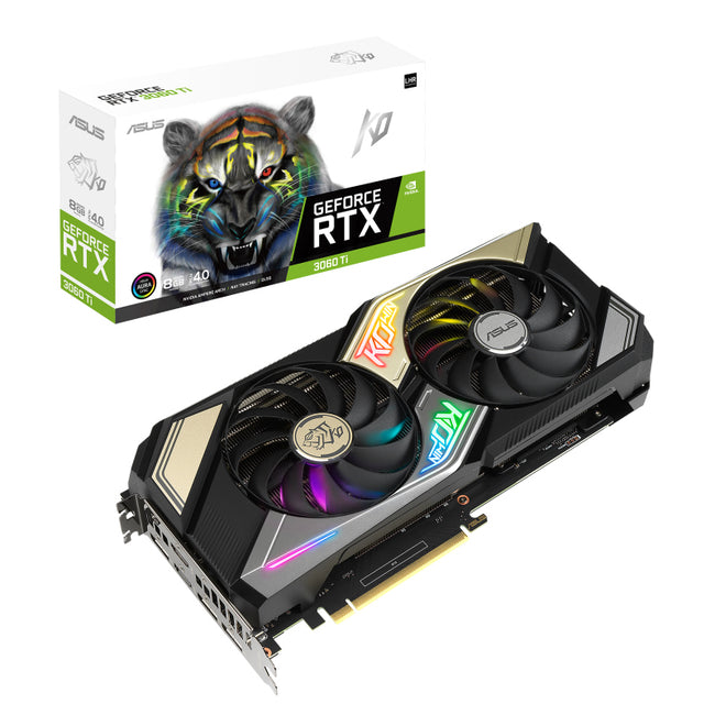 ASUS nVidia GeForce KO-RTX3060TI-8G-V2-GAMING RTX3060 Ti 8GB GDDR6, 1695/1665 Mhz Boost, PCIe 4.0, 2xHDMI 2.1 3xDP 1.4a, 2nd Gen RT Cores, 3rd Gen Ten