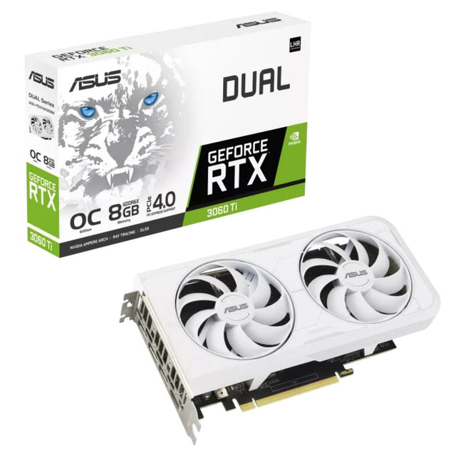 ASUS nVidia GeForce DUAL-RTX3060TI-O8GD6X-WHITE RTX3060 Ti White OC Edition 8GB GDDR6X