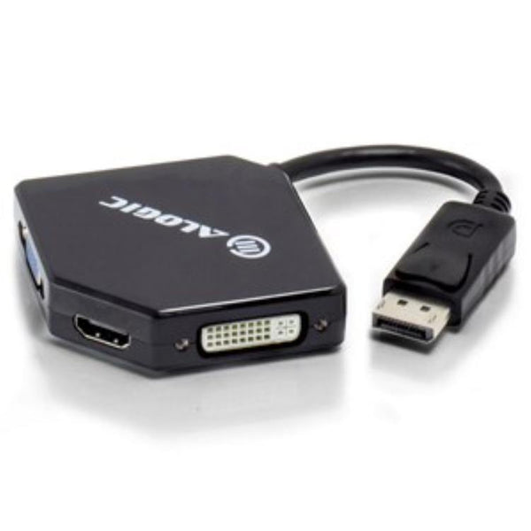 ALOGIC 15cm  Display Port to HDMI/VGA/DVI Adapter Male to 3 x Female - Connected Technologies