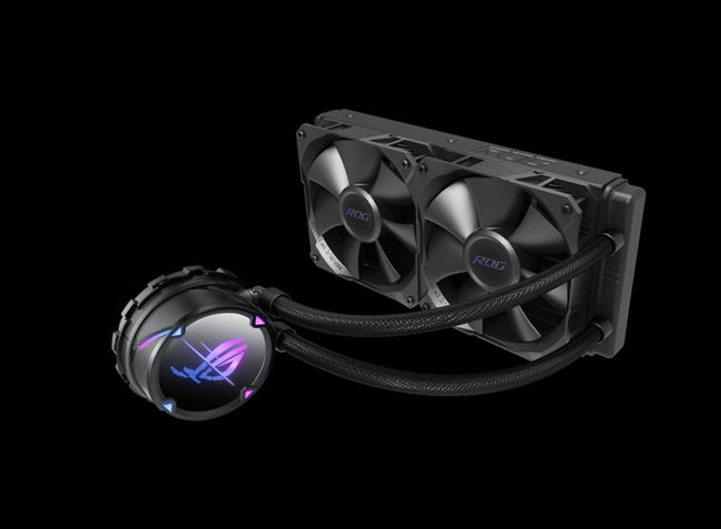 ASUS ROG STRIX LC II 240 All-in-one Liquid CPU Cooler Aura Sync, Intel LGA 1700/1150/1151/1155/1156/1200/2066 and AMD AM4/TR4 Dual ROG 120mm Fan