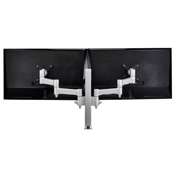 Atdec AWM Dual monitor arm solution - 460mm articulating arms - 400mm post - bolt - Silver - Connected Technologies