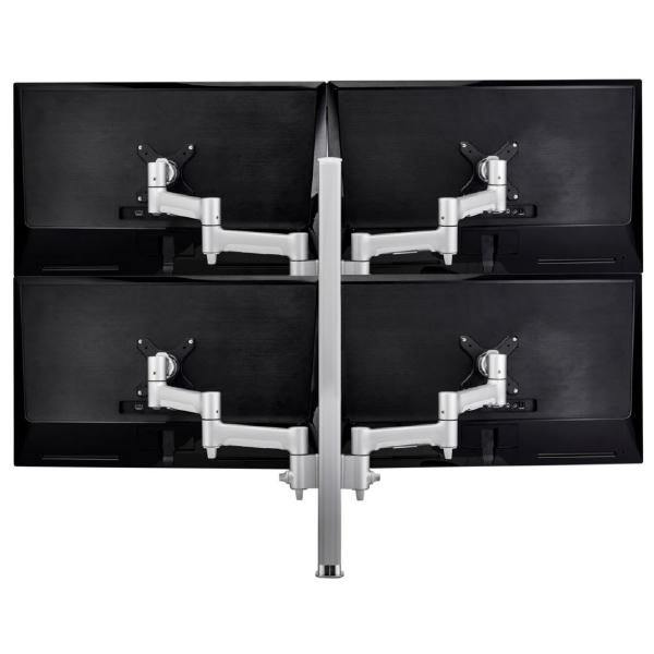 Atdec AWM Quad monitor arm solution - 460mm articulating arms - 750mm post - heavy duty clamp - black - Connected Technologies