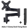 ATDEC DUAL MONITOR DESK MOUNT BLACK