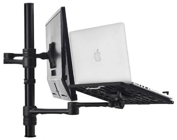 Atdec Notebook monitor arm combo mount - Black - Connected Technologies