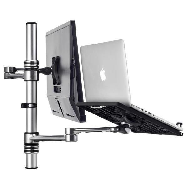 Atdec Notebook monitor arm combo mount - Silver - Connected Technologies