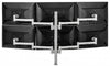 Atdec Six Monitor Arm 750mm Post Desk Mount. Max load: 0-9kg per arm (12kg middle arm) - Silver