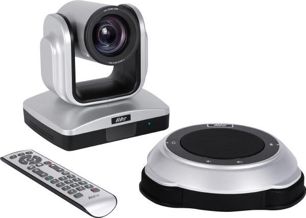 Aver VC520+ Silver Pro Camera for Video Collaboration in Conference Rooms (1080P, USB, 82 FOV, 18xTotal Zoom, RS232, PTZ, Microphone, Speakerphone)