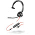 Blackwire 3315 TEAMS Mono Corded Headset 3.5mm & USB-A - 