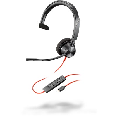 Blackwire 3315 TEAMS Mono Corded Headset 3.5mm & USB-C - 