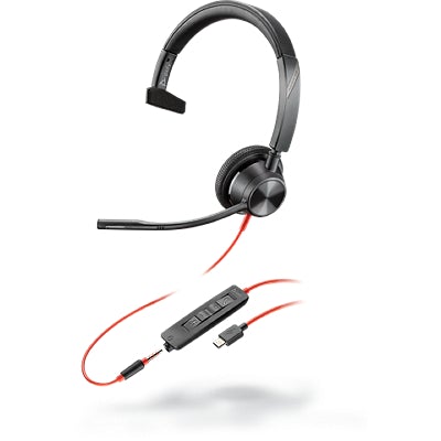 Blackwire 3315 UC Mono Corded Headset 3.5mm & USB-C - 