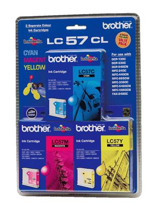 Brother LC57 CMY Colour Pack - Connected Technologies