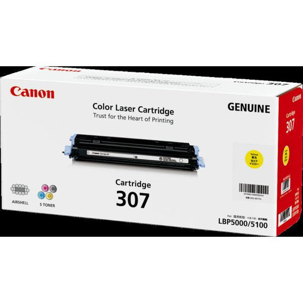 CANON CART307Y YELLOW TONER FOR LBP5000 LBP5100 2K - Connected Technologies