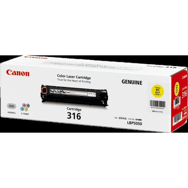 CANON CART316Y YELLOW TONER FOR LBP5050N 1.5K - Connected Technologies