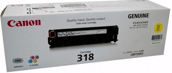 CANON CART318Y YELLOW TONER FOR LBP7200CDN LBP7680CX 2.9K - Connected Technologies