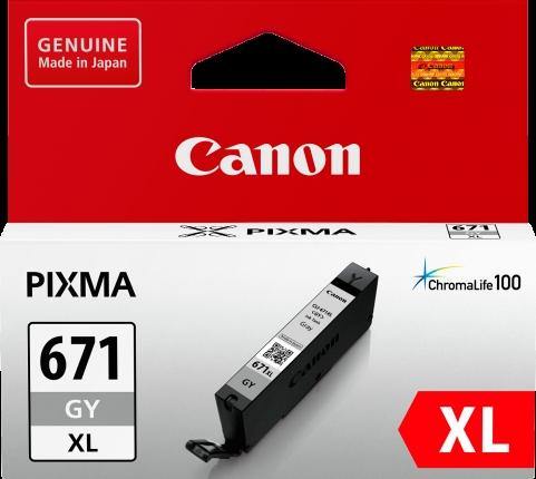 CANON CLI671XLGY GREY EXTRA LARGE INK TANK FOR MG5760BK  MG6860 MG7760 - Connected Technologies