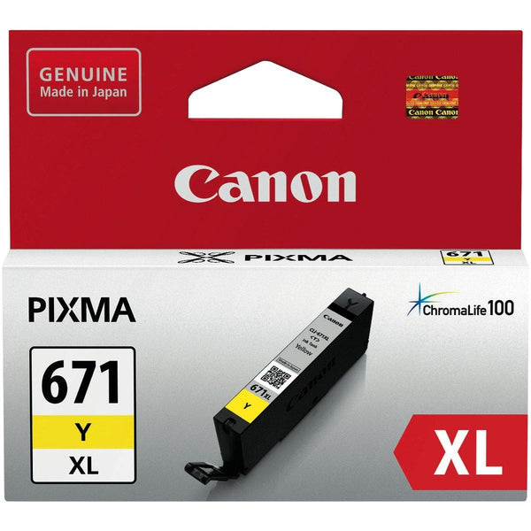 CANON CLI671XLY YELLOW EXTRA LARGE INK TANK FOR MG5760BK  MG6860 MG7760 - Connected Technologies