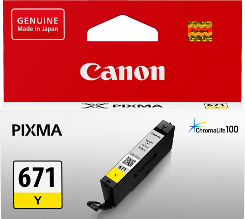 CANON CLI671Y YELLOW INK TANK FOR MG5760BK MG6860 M7760 - Connected Technologies