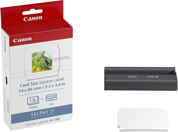 Canon Selphy Card Size Label Ink & Paper Pack KC-18IF - Connected Technologies