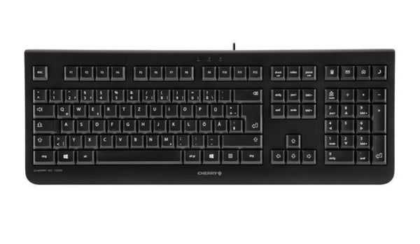 Cherry KC 1000 Quiet all rounder keyboard, USB, Black (JK-0800) - Standard QWERTY Layout (pic differs) - Connected Technologies