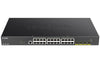 D-Link 28-Port Gigabit Smart Managed PoE Switch with 24 RJ45 and 4 SFP+ 10G Ports