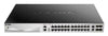 D-Link 30 port Stackable Gigabit PoE+ Switch with 24 1000Base-T PoE/PoE+ ports and 4 10 Gigabit SFP+ ports and 2 10GBASE-T ports. PoE budget 370W