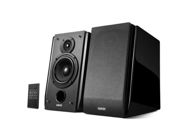 Edifier R1850DB Active 2.0 Bookshelf Speakers - Includes Bluetooth, Optical Inputs, Subwoofer Supported, Built-in Amplifier, Wireless Remote BLACKWOOD - Connected Technologies