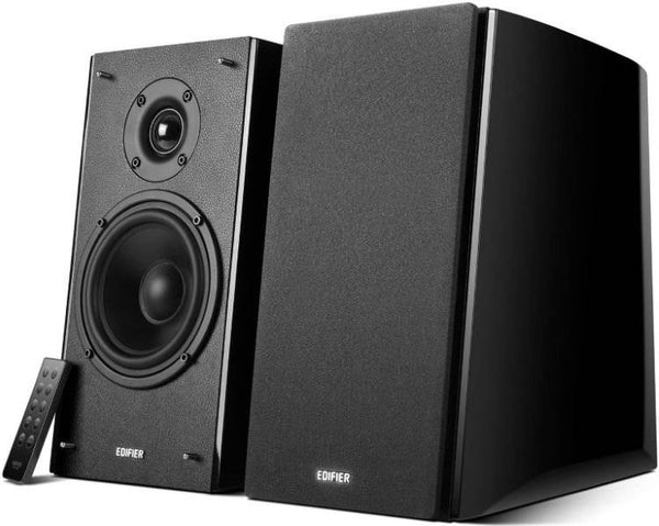 Edifier R2000DB Powered Bluetooth Lifestyle Bookshelf Speakers Black - BT/Dual 3.5mm AUX/Optical/Ideal for any iOS/Andriod/Mac/Windows/Remote Control - Connected Technologies