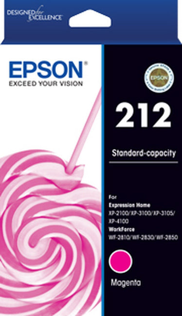 EPSON 212 STD BLACK INK FOR XP-4100 XP-3105 XP-3100 XP- 2100 WF-2850 WF-2830 WF-2810