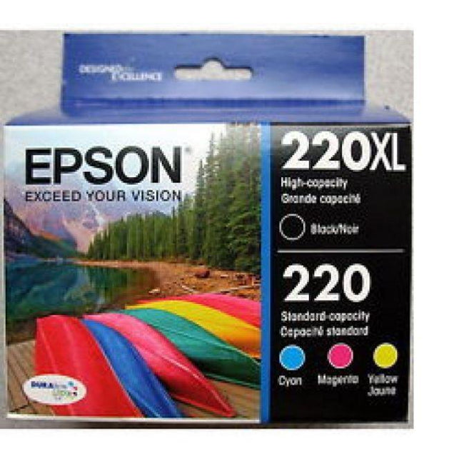 EPSON 220XL FOUR CLR STD VALUE PK BLKCMY WF-2630 WF-2650 & WF-2660