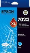 EPSON 702XL CYAN INK DURABRITE WF-3720 WF-3725