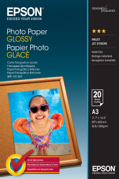EPSON C13S042536 PHOTO PAPER GLOSSY A3 20 SHEET
