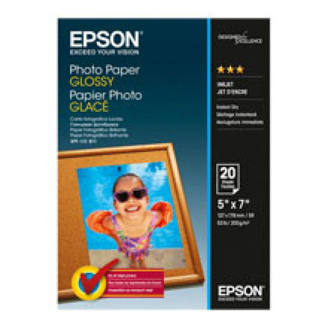 EPSON C13S042544 PHOTO PAPER GLOSSY 5X7 20 SHEET