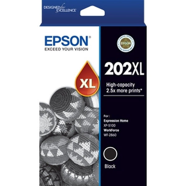 EPSON C13T02P192 202XL BLACK INK FOR XP-5100 WF-2860 - Connected Technologies