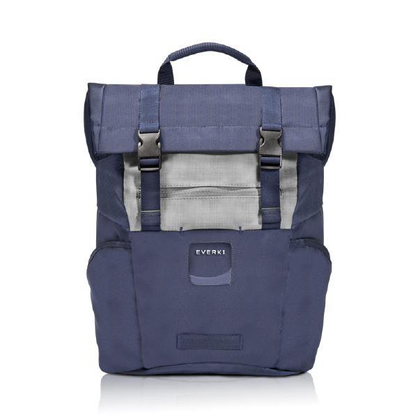 Everki ContemPRO Roll Top Laptop Backpack, up to 15.6&quot; Navy (EKP161N) with Dedicated Tablet/iPad/Pro/Kindle compartment up to 13&quot; - Connected Technologies