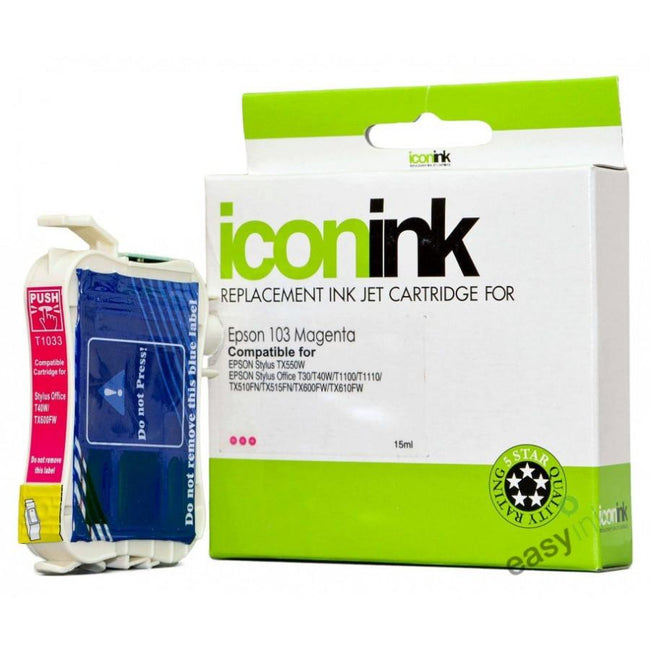 EXTRA HIGH CAP 103 MAGENTA INK CARTRIDGE STYLUS OFFICE T30 T40W TX600FW