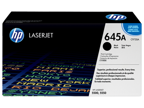 HP 645A BLACK TONER 13,000 PAGE YIELD FOR CLJ 5500, 5550 - Connected Technologies