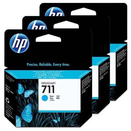 HP 711 CYAN INK CARTRIDGE 3-PACK 29-ML FOR DESIGNJET T120 T520 - Connected Technologies