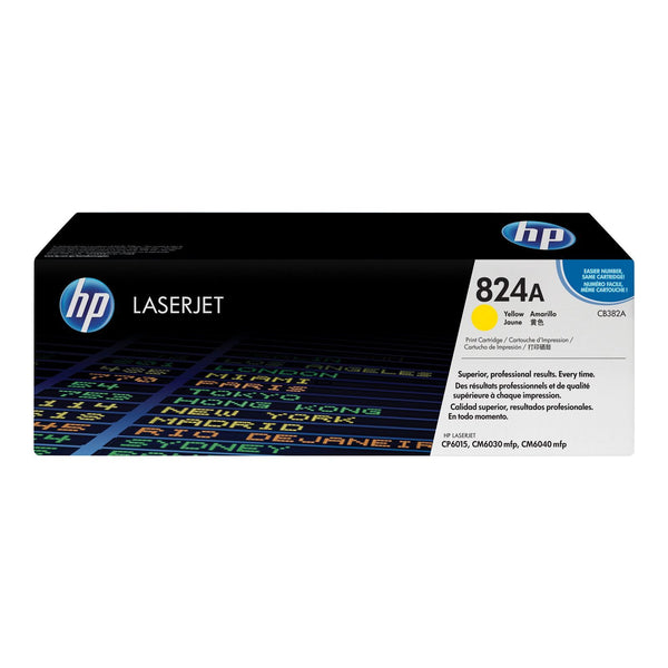 HP 824A YELLOW TONER 21,000PAGE YIELD FOR CLJ CP6015 - Connected Technologies
