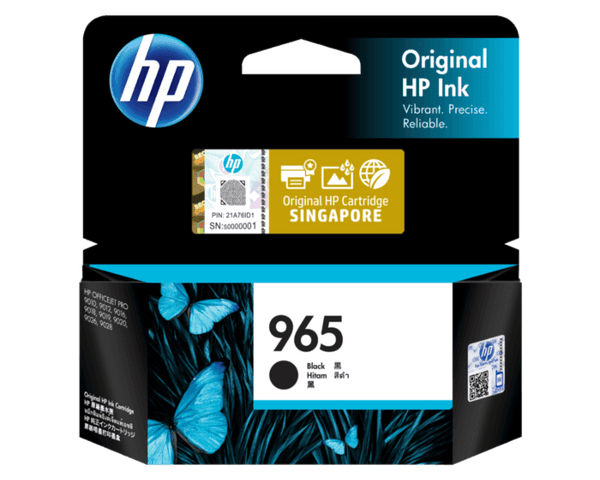 HP 965 BLACK ORIGINAL INK CARTRIDGE 1000 PAGES - Connected Technologies