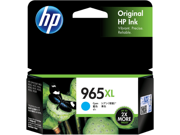 HP 965XL CYAN ORIGINAL INK CARTRIDGE 1600 PAGES